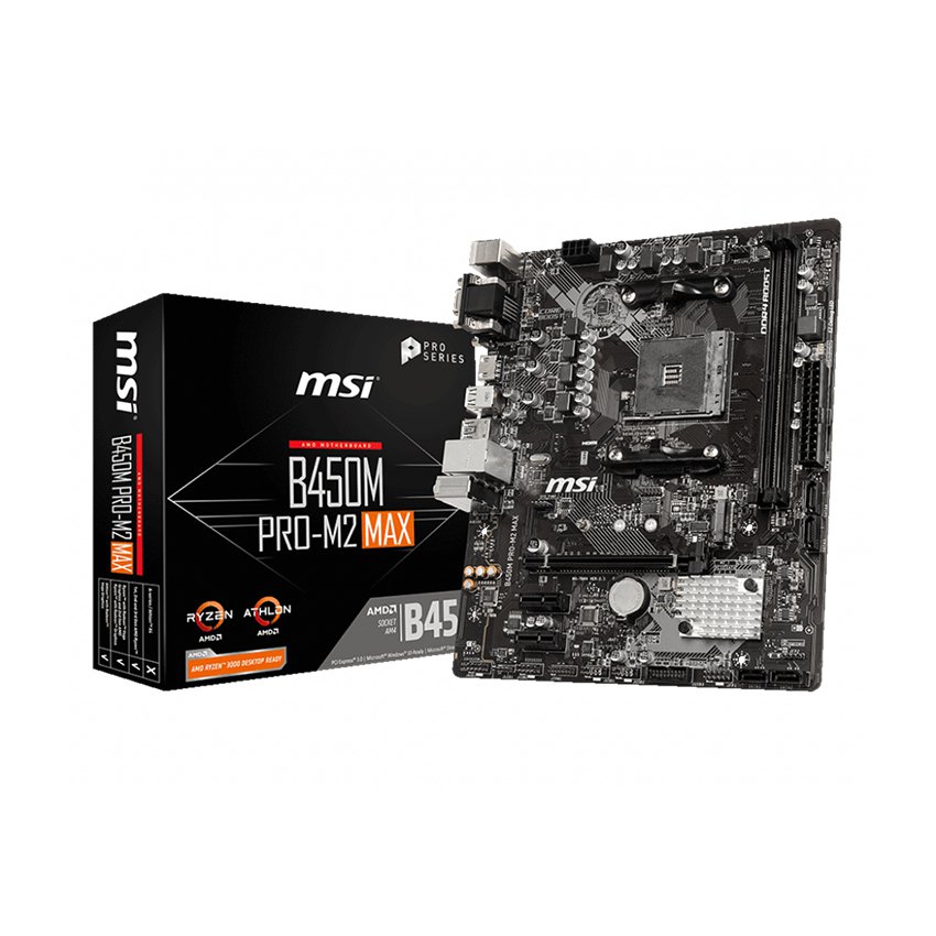 Mainboard MSI B450M PRO-M2 MAX (AMD B450, Socket AM4, m-ATX, 2 khe RAM DDR4)