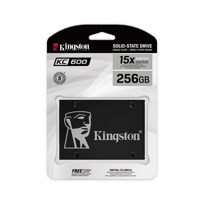 Ổ cứng SSD Kingston KC600 256GB 2.5 inch SATA3 (Đọc 550MB/s - Ghi 500MB/s) - (KC600/256GB)