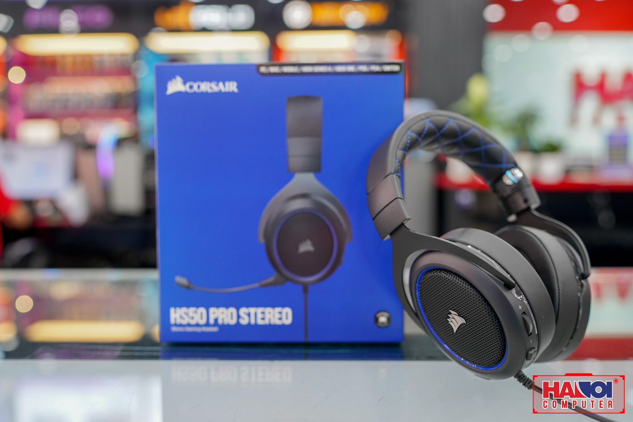 Tai nghe Gaming Corsair HS50 PRO Stereo Blue