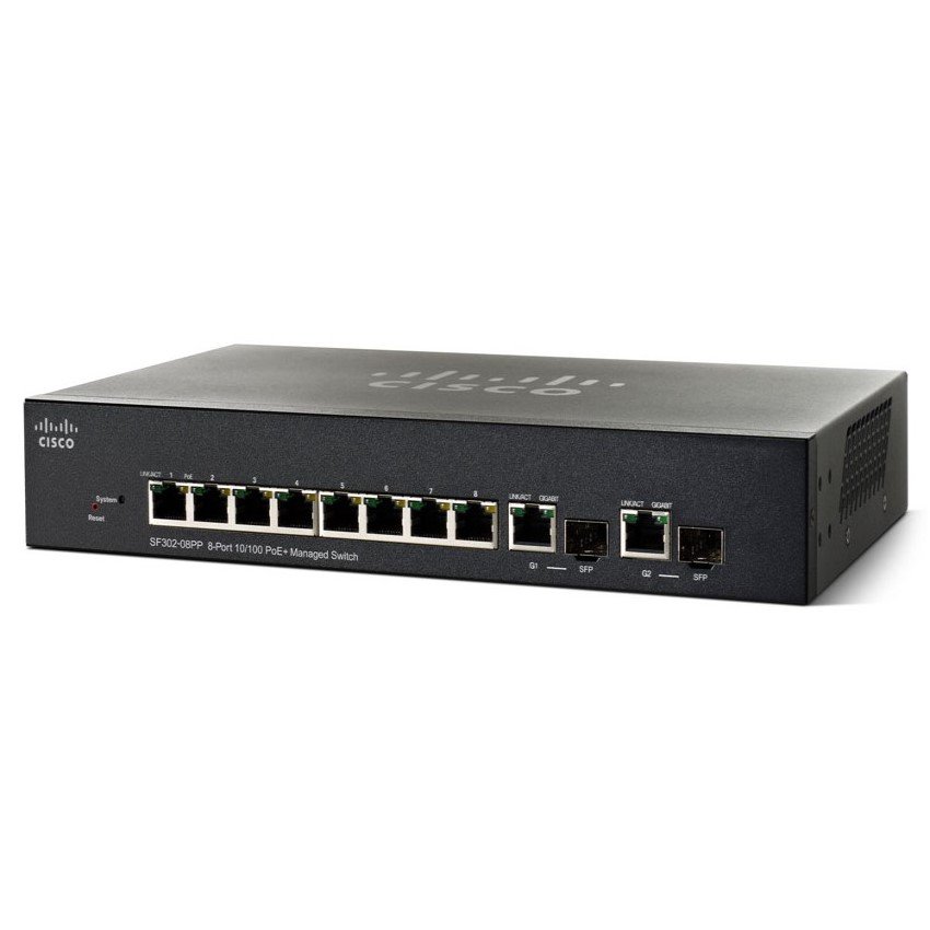 Switch Cisco SF352-08-K9-EU 8-port 10/100 Managed Switch + 2 Gigabit copper/SFP combo