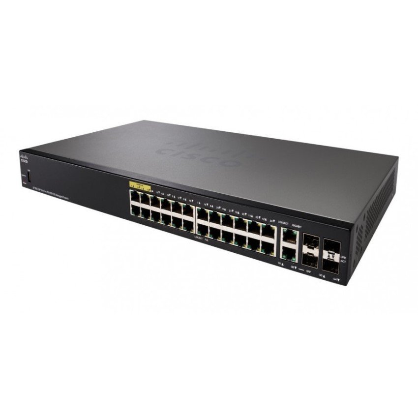 Switch Cisco  SF350-24-K9-EU 24 10/100 ports + 2 Gigabit copper/SFP combo + 2 SFP ports