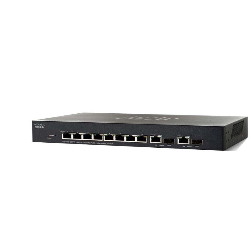 Switch Cisco SF352-08P-K9-EU 8 10/100 ports POE with 62W power budget + 2 Gigabit copper/SFP combo