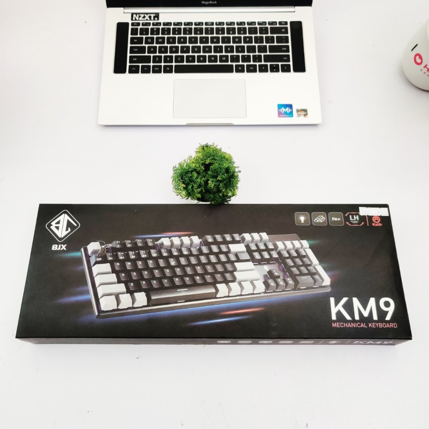 Bàn phím cơ BJX KM9 Fullsize Mechanical Blue Switch Led USB