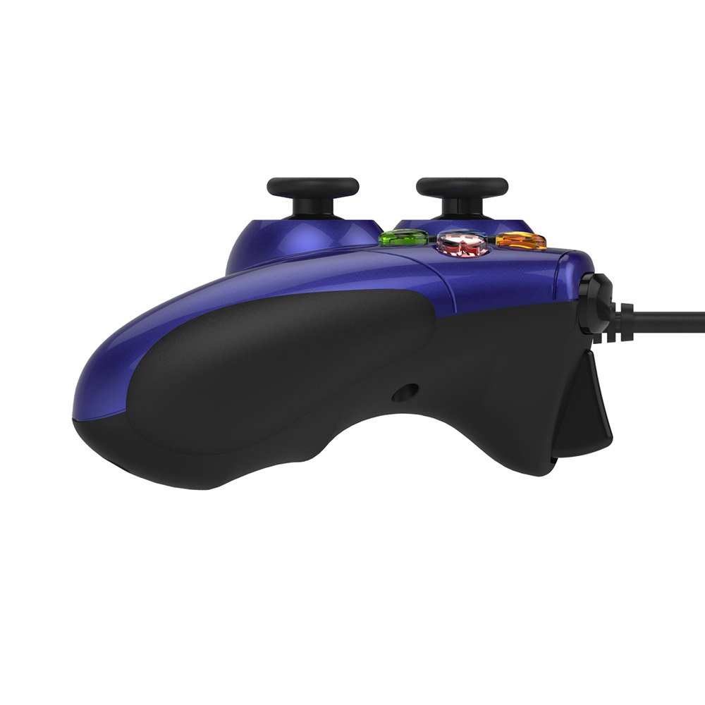 Tay cầm chơi game có dây Rapoo V600 màu xanh