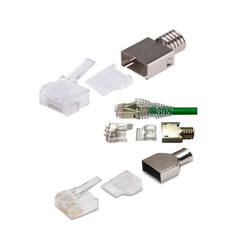 Hạt mạng RJ45 Connector Plug-Cat6 (hạt 3 mảnh)