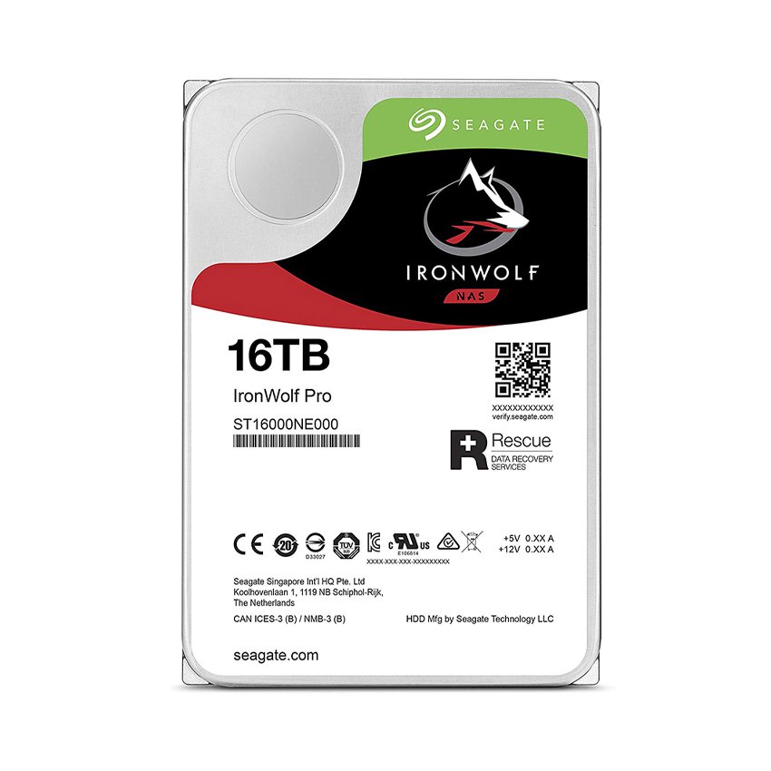 Ổ cứng HDD Seagate Ironwolf Pro 16TB 3.5 inch, 7200RPM, SATA3, 256MB Cache (ST16000NE000)