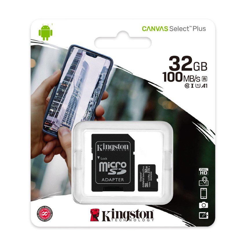 Thẻ nhớ Kingston 32GB micSD Select Pls 100R C10 - SDCS2