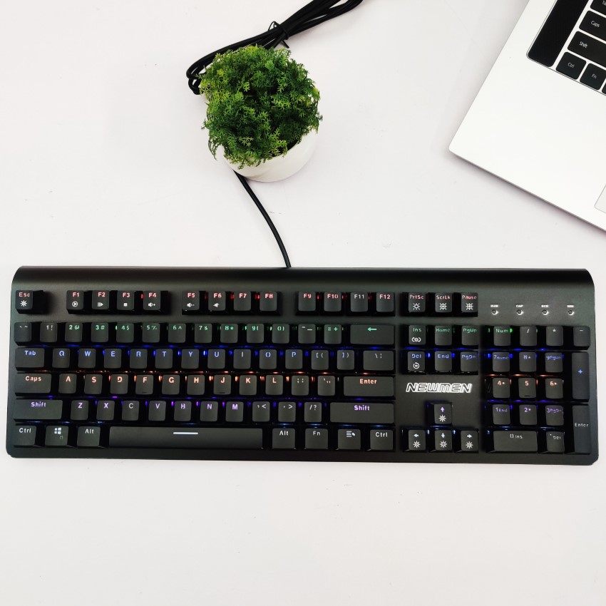 Bàn phím cơ Newmen GM390 ( Blue Swicth/Led RGB/màu đen)