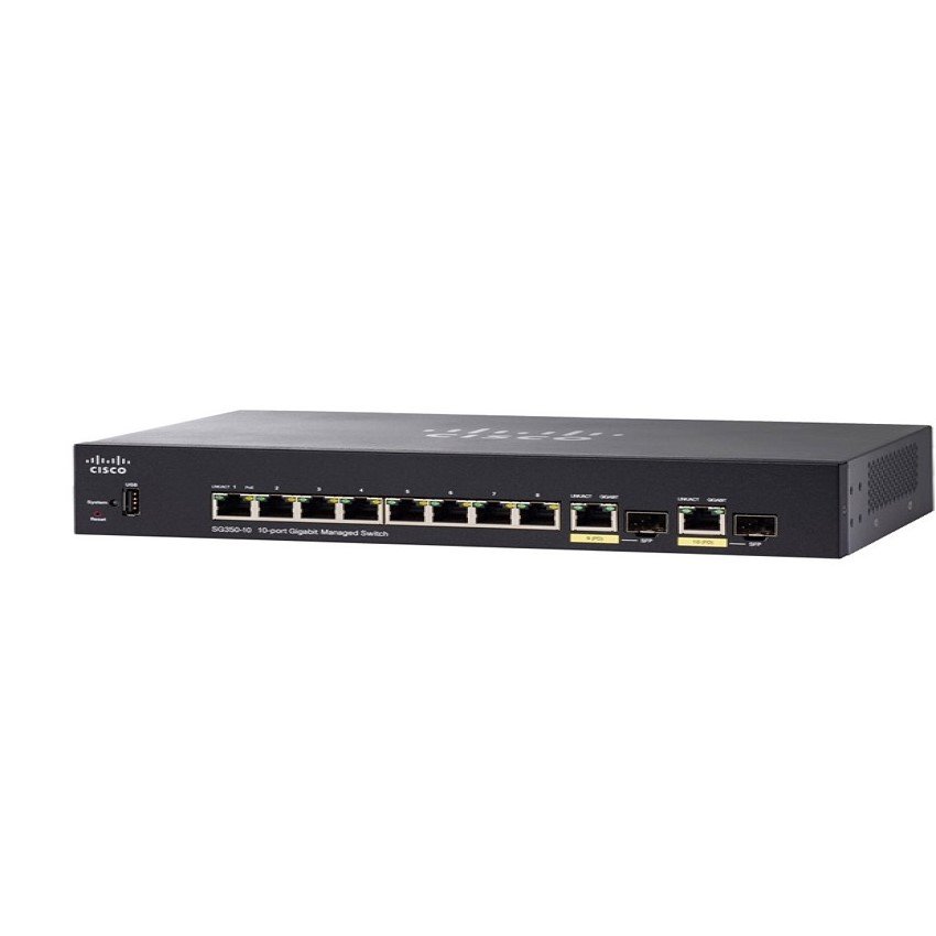 Switch Cisco SG350-10-K9-EU 8 10/100/1000 ports + 2 combo mini-GBIC ports