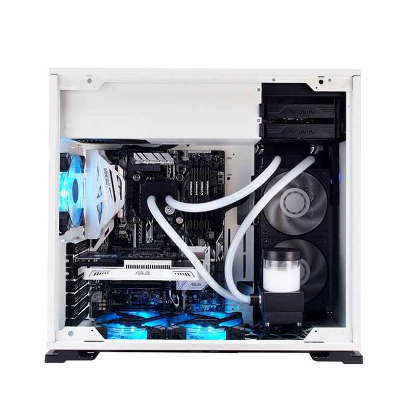 Vỏ case InWin 101 White - Full Side Tempered Glass (Mid Tower/Màu Trắng)