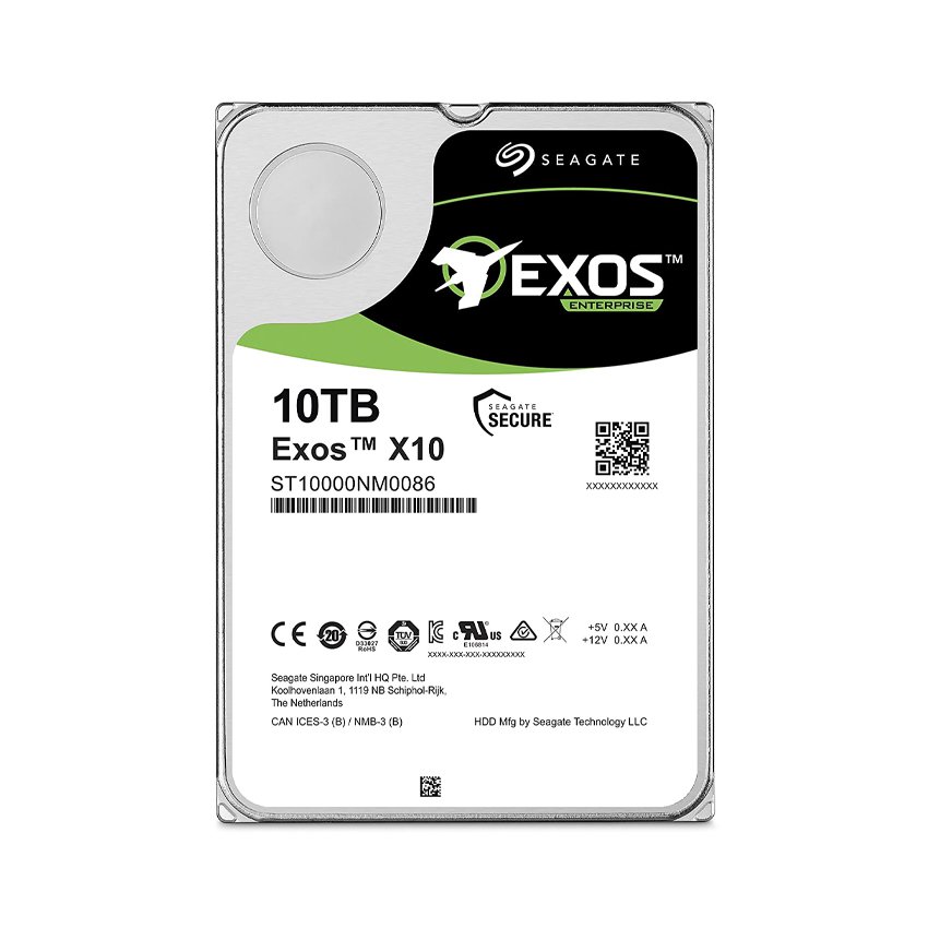 Ổ cứng HDD Seagate Exos 10TB (7.2K RPM SATA 512E 3.5 inch , 256MB Cache) (ST10000NM0086)