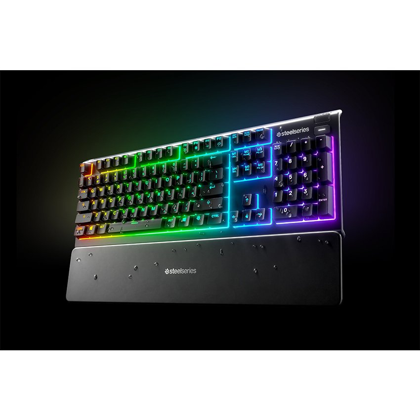 Bàn phím SteelSeries APEX 3 RGB Water Resistant Whisper-Quiet Switches Gaming Black (64795)