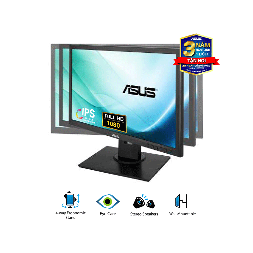 Màn hình ASUS BE229QLB (21.5 inch/FHD/IPS/250 nits/5ms/DP+DVI+DSub+USB/Speaker)