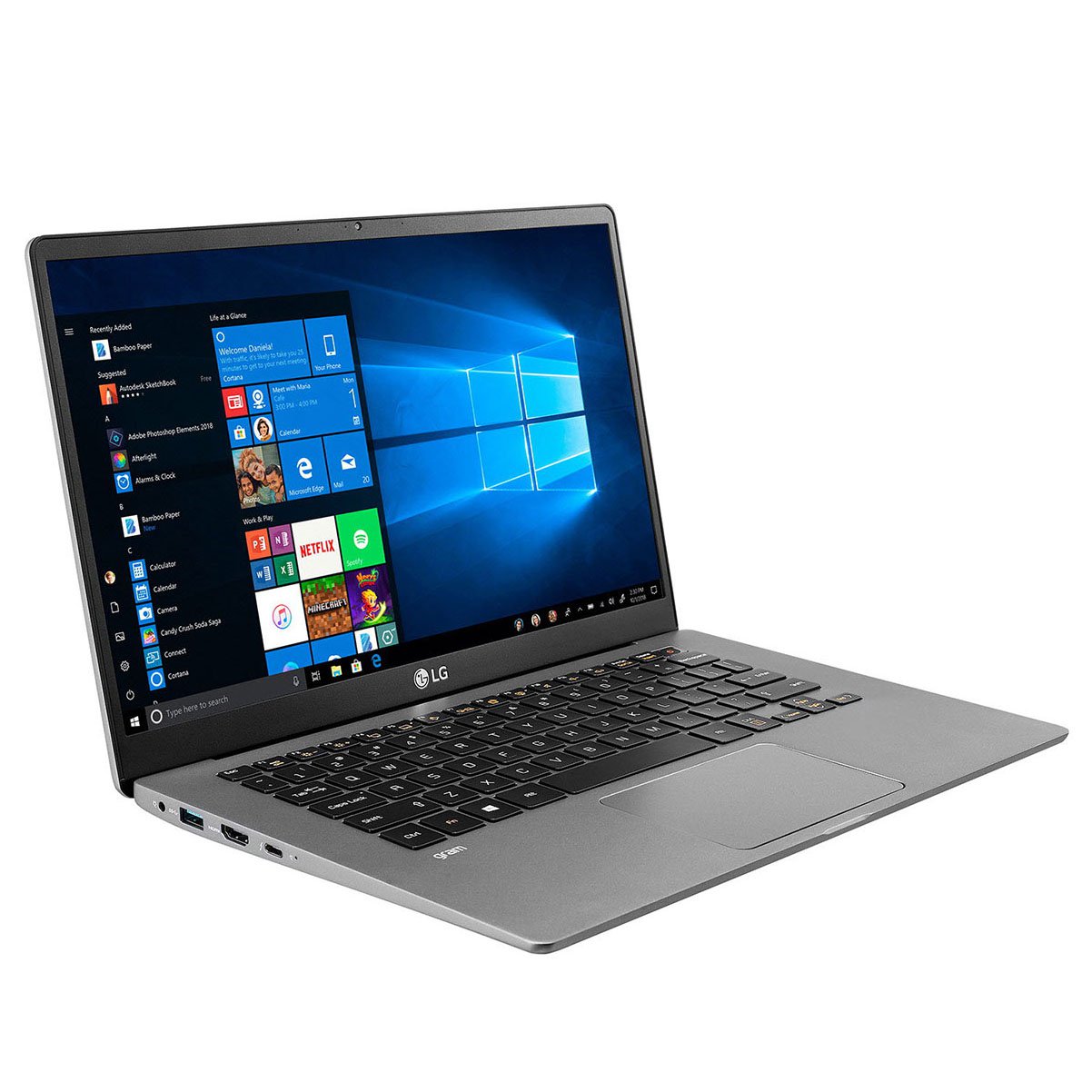 Laptop LG Gram 14Z90N-V.AR52A5 (i5 1035G7/8GB RAM/256GB SSD/14.0inch FHD/FP/Win10 Home/Xám Bạc) (model 2020)