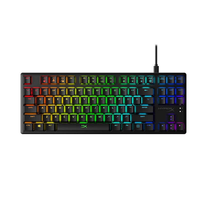 Bàn phím cơ Kingston HyperX Alloy Origins Core RGB Red Switch Black (HX-KB7RDX-US)