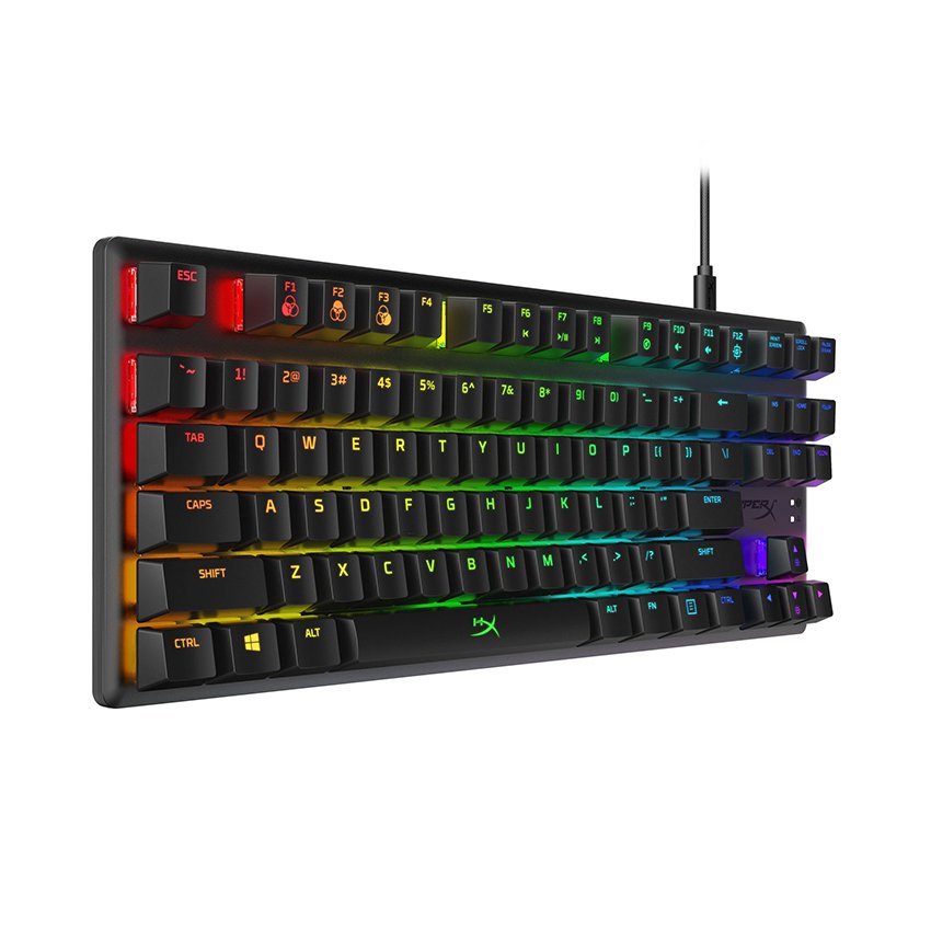 Bàn phím cơ Kingston HyperX Alloy Origins Core RGB Red Switch Black (HX-KB7RDX-US)