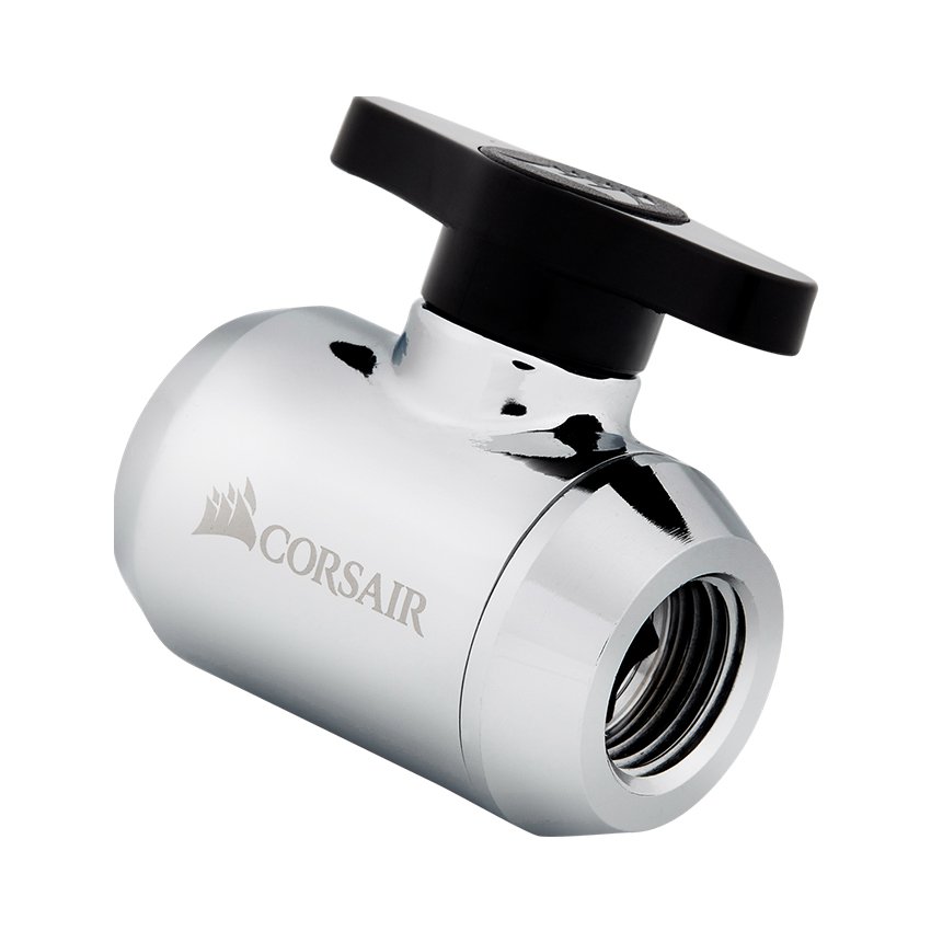Corsair Hydro X Series dapter (Shut-off ball valve; chrome) (CX-9055020-WW )