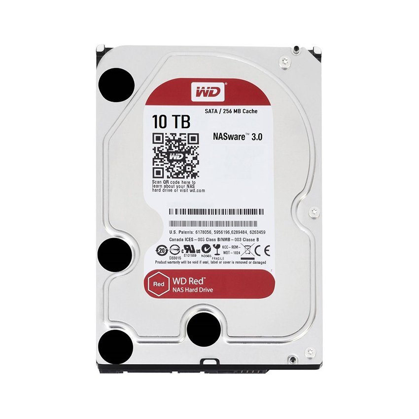 Ổ cứng HDD WD 10TB Red 3.5 inch, 5400RPM, SATA3, 256MB Cache (WD101EFAX)