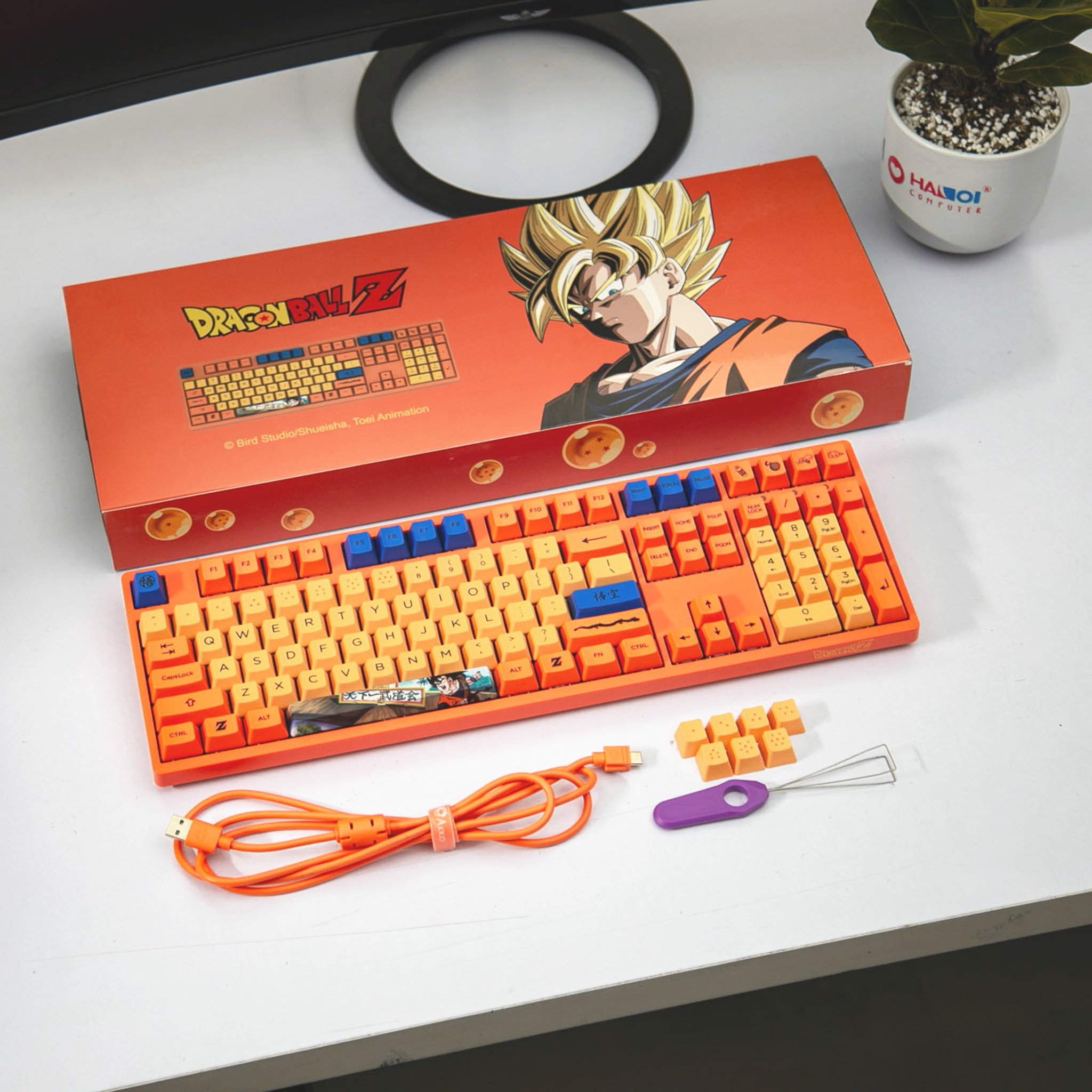 Bàn phím cơ Akko 3108 Dragon Ball Z Goku Cherry Brown switch