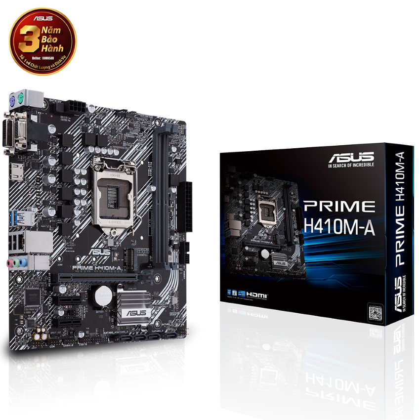 Mainboard ASUS PRIME H410M-A (Intel H410, Socket 1200, m-ATX, 2 khe Ram DDR4)