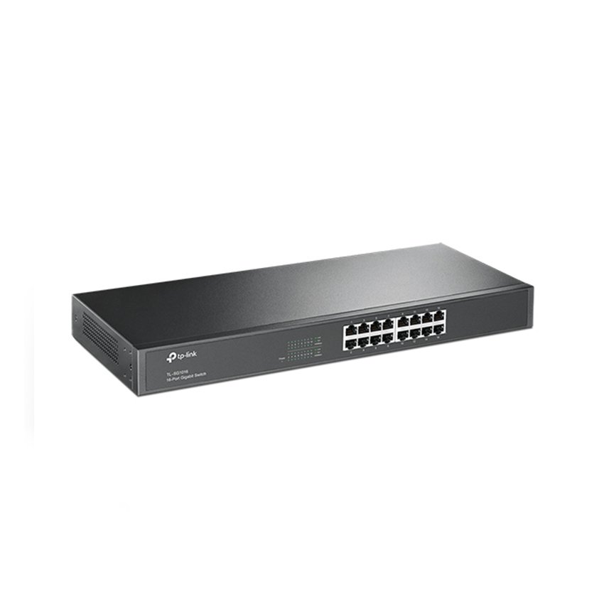 Switch TP-Link TL-SG1016 (16 cổng RJ45 10/100/1000Mbps, vỏ kim loại, gắn tủ Rack 19 inch)