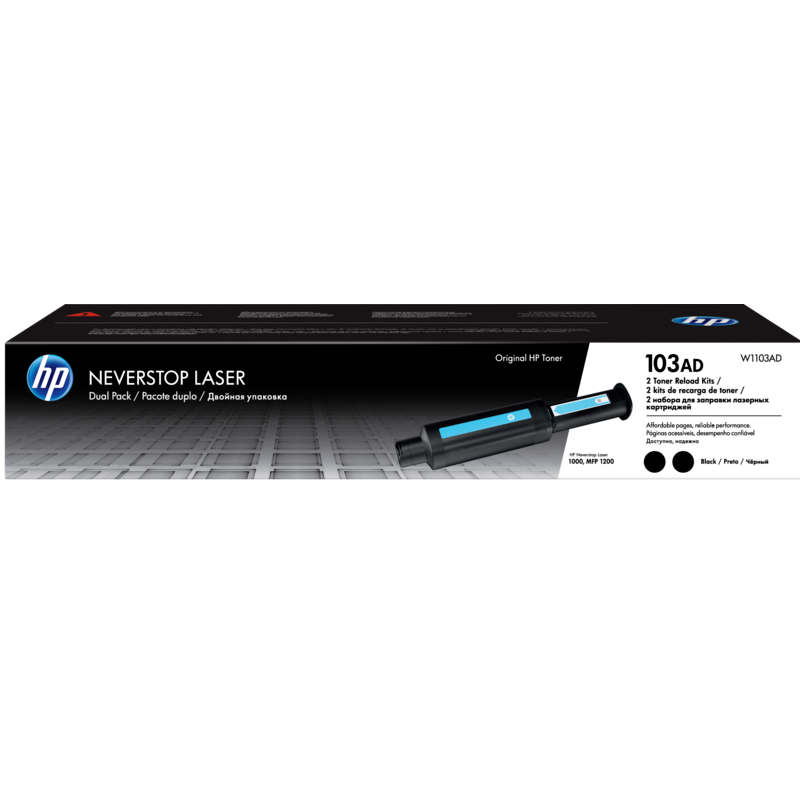 Mực in HP 103AD (2 Pack Blk Toner Reload Kit – Dual kit – 5000 trang) (W1103AD)