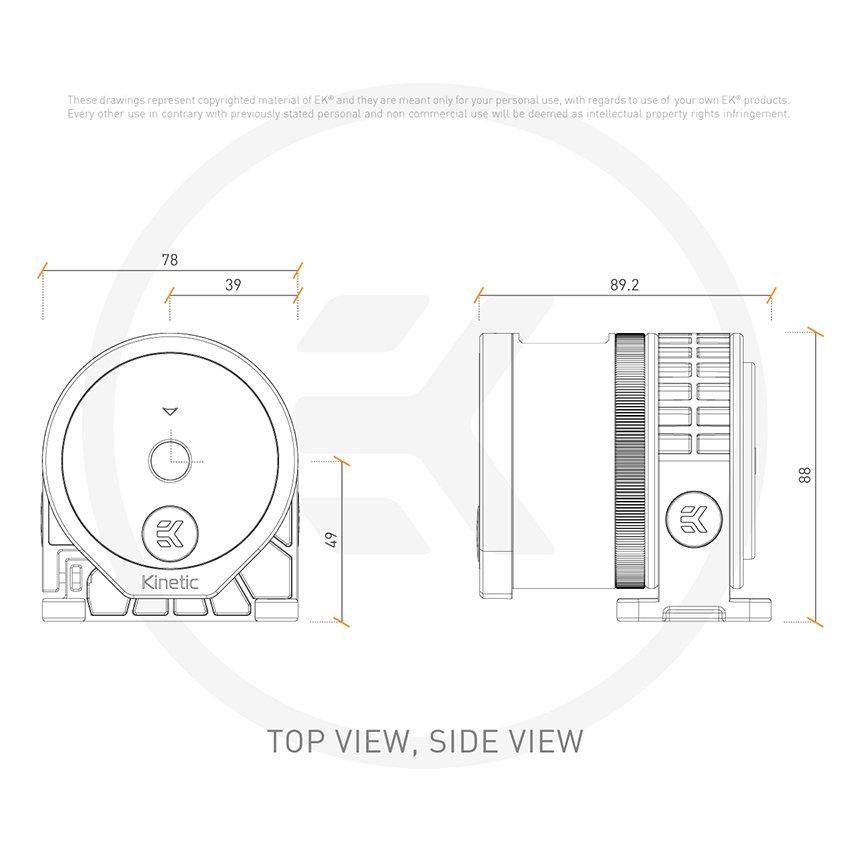 EK-Quantum Inertia D5 PWM D-RGB - Plexi