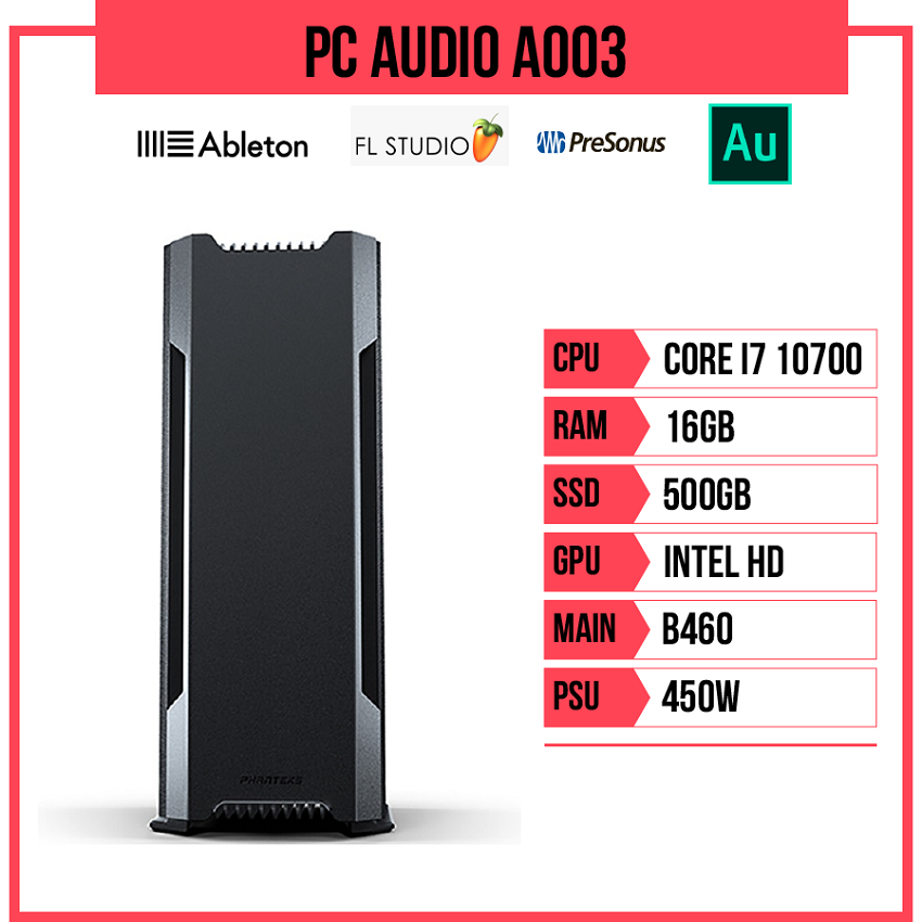 PC HACOM Audio A003 (i7-10700/16GB RAM/500GB SSD/450W)
