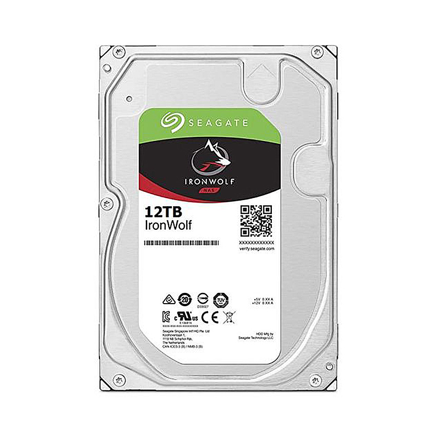 Ổ cứng HDD Seagate IronWolf 12TB 3.5 inch, 7200RPM, SATA3, 256 MB Cache (ST12000VN0008)