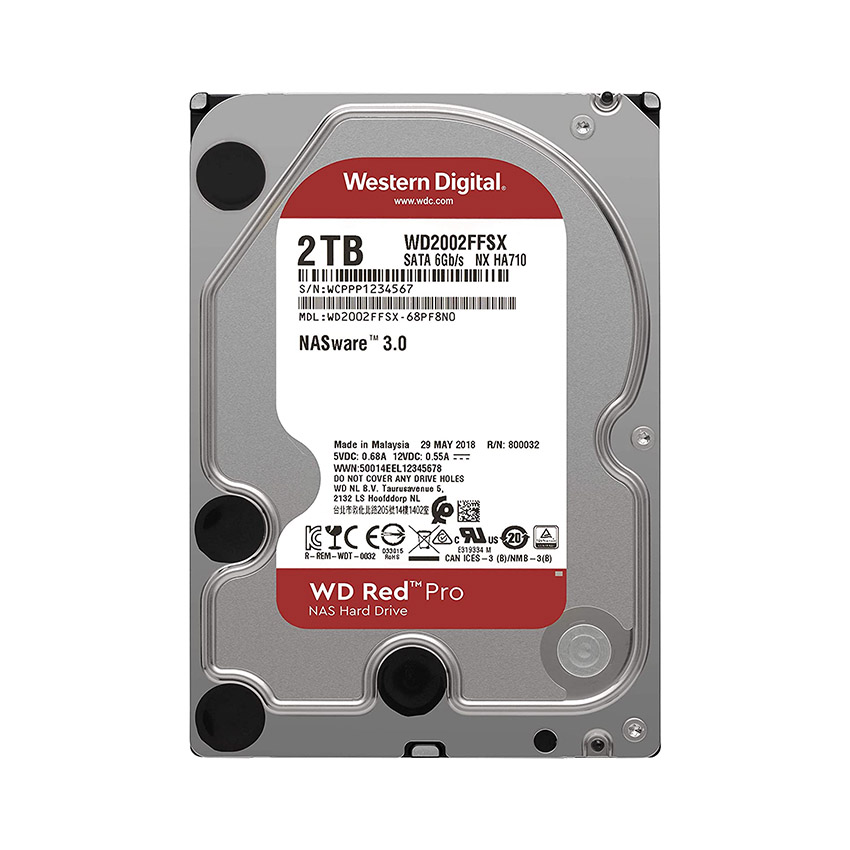 Ổ cứng HDD WD 2TB Red Pro 3.5 inch, 7200RPM, SATA3, 64MB Cache (WD2002FFSX)