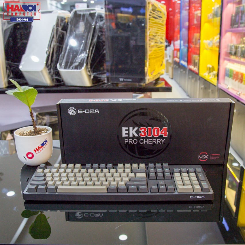 Bàn phím cơ E-Dra EK3104 Pro (Cherry Brown switch/PBT/USB/Đen)