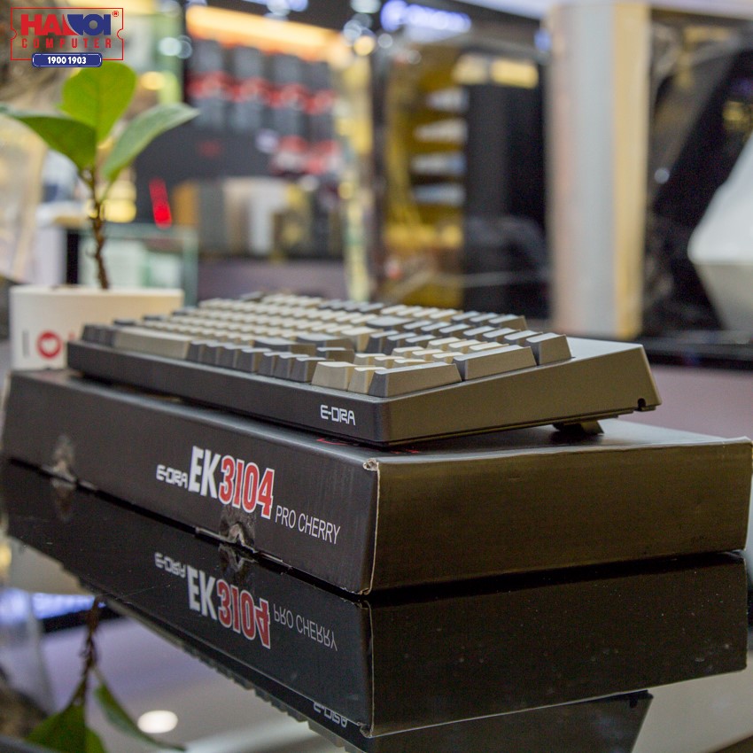 Bàn phím cơ E-Dra EK3104 Pro (Cherry Black switch/PBT/USB/Đen)