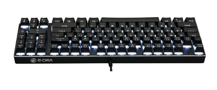 Bàn phím cơ E-Dra EK389 (Outemu Red switch/ABS/USB/Led trắng/Đen)