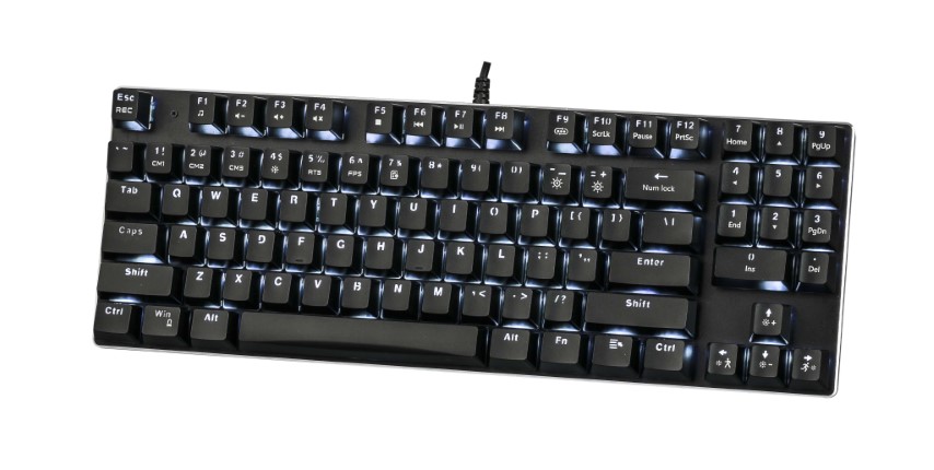 Bàn phím cơ E-Dra EK389 (Outemu Blue switch/ABS/USB/Led trắng/Đen)