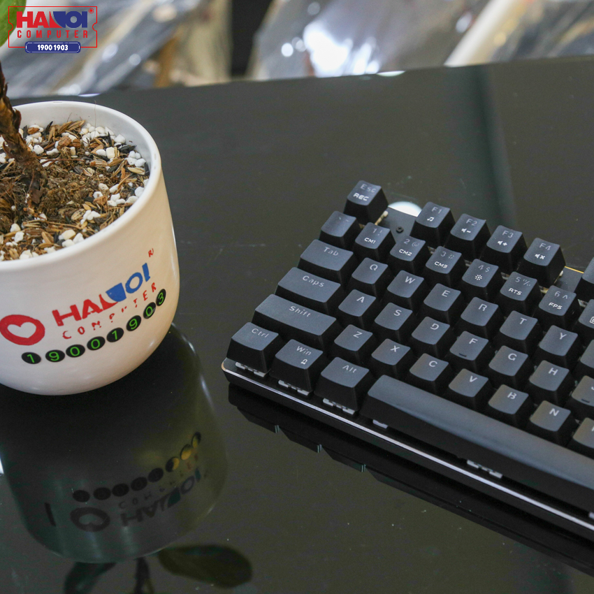 Bàn phím cơ E-Dra EK389 (Outemu Brown switch/ABS/USB/Led trắng/Đen)