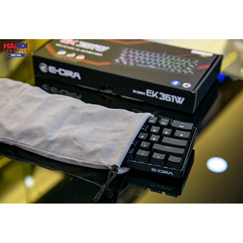 Bàn phím cơ E-Dra EK361W Black (Outemu Blue switch/ABS/USB/Led RGB/Đen)