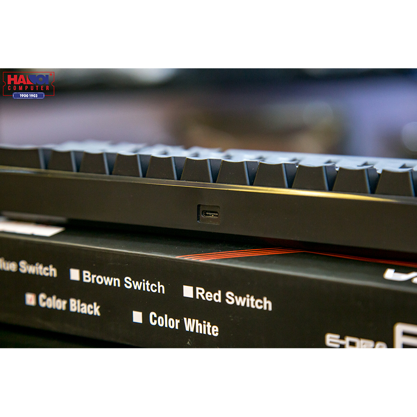 Bàn phím cơ E-Dra EK361W Black (Outemu Blue switch/ABS/USB/Led RGB/Đen)