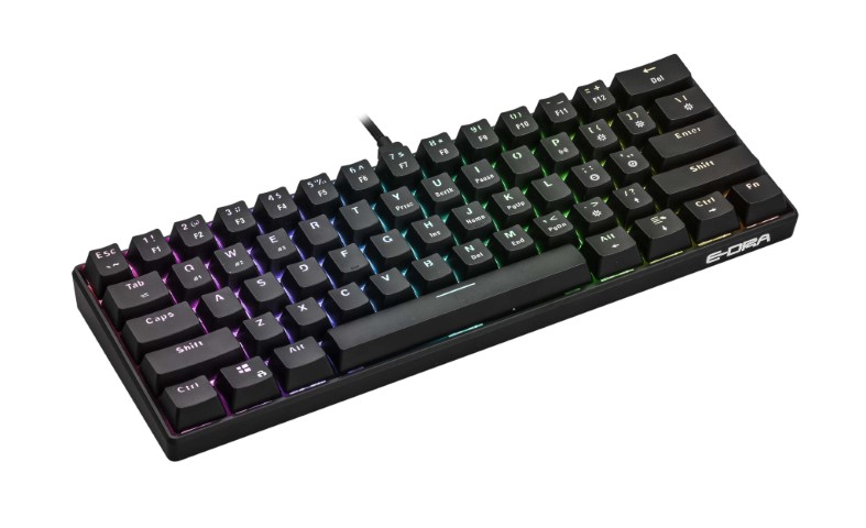 Bàn phím cơ E-Dra EK361W Black (Outemu Blue switch/ABS/USB/Led RGB/Đen)