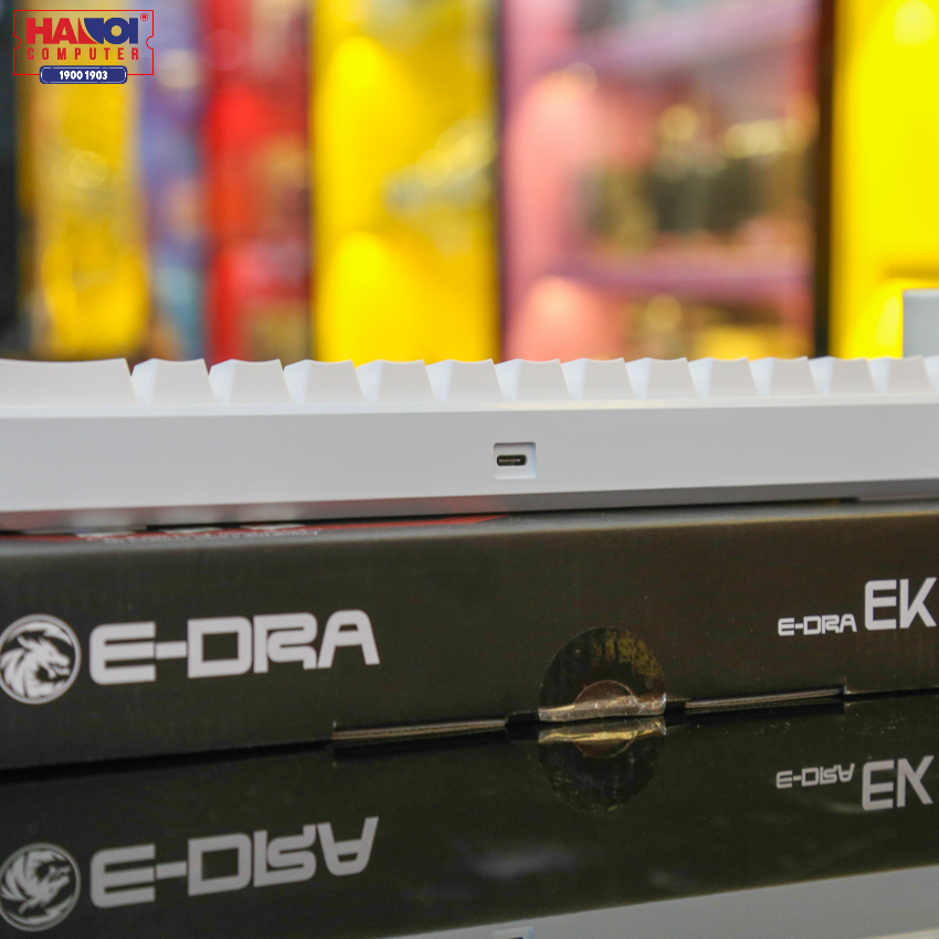 Bàn phím cơ E-Dra EK361W White (Outemu Blue switch/ABS/USB/Led RGB/Trắng)