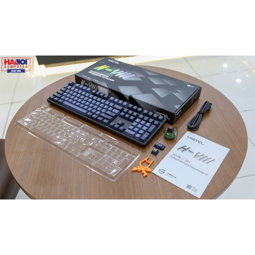 Bàn phím cơ Mistel X8 Glaze Blue (USB/Cherry Blue switch)