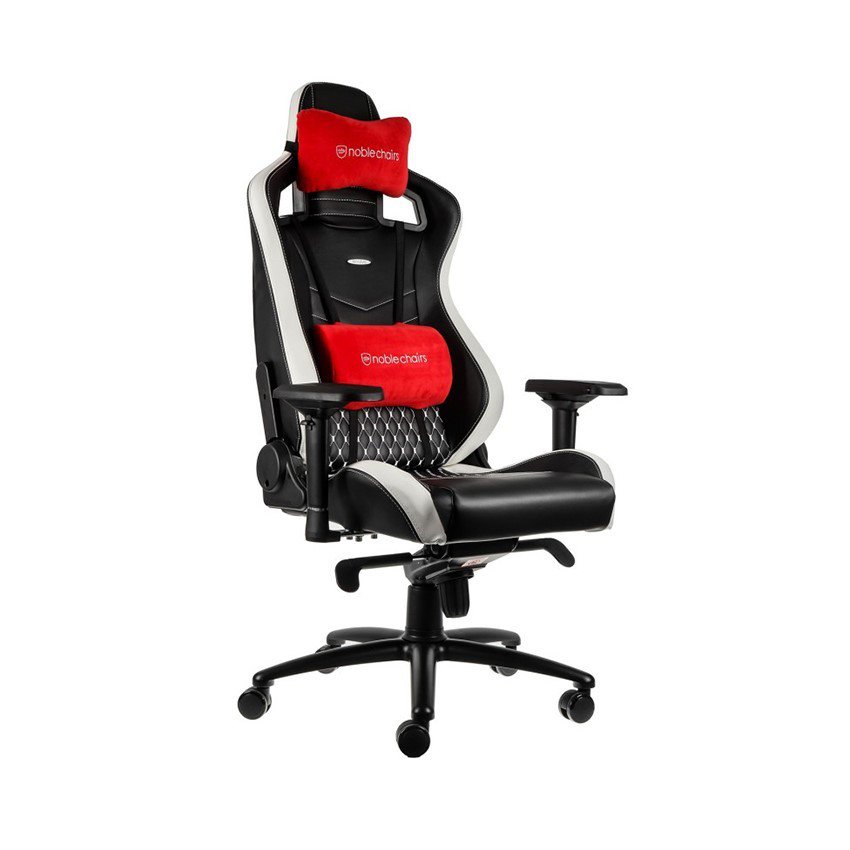 Ghế Gamer Noblechairs EPIC Real Leather Black/White/Red(Ultimate Chair Germany) (HÀNG THANH LÝ)