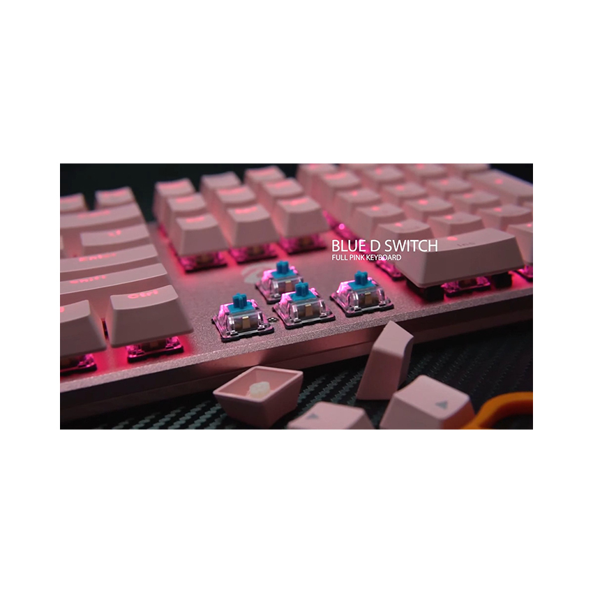 Bàn Phím cơ Dareu EK810 Pink (USB/Pink Led/Red switch)