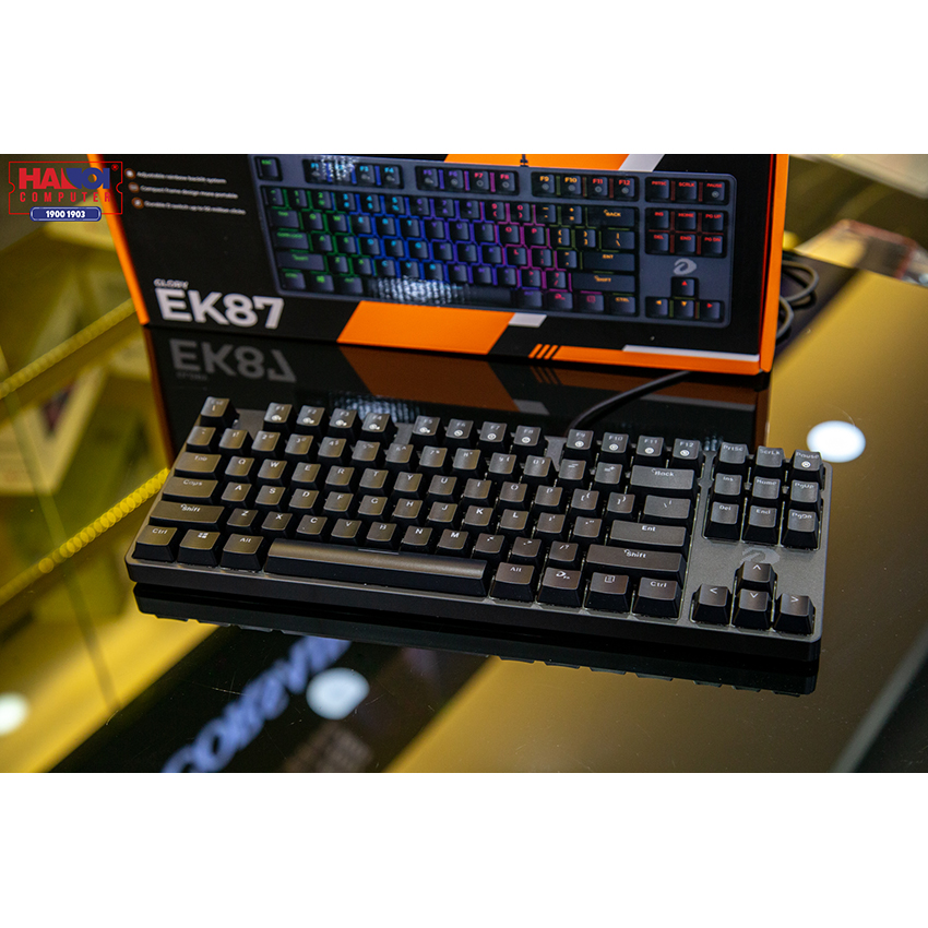 Bàn Phím cơ Dareu EK87 Multi-Led Black (USB/Multi Led/Blue switch)