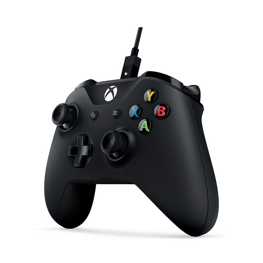 Tay cầm chơi game Microsoft Xbox Wireless Controller - Black + Cable (Hàng chính hãng)