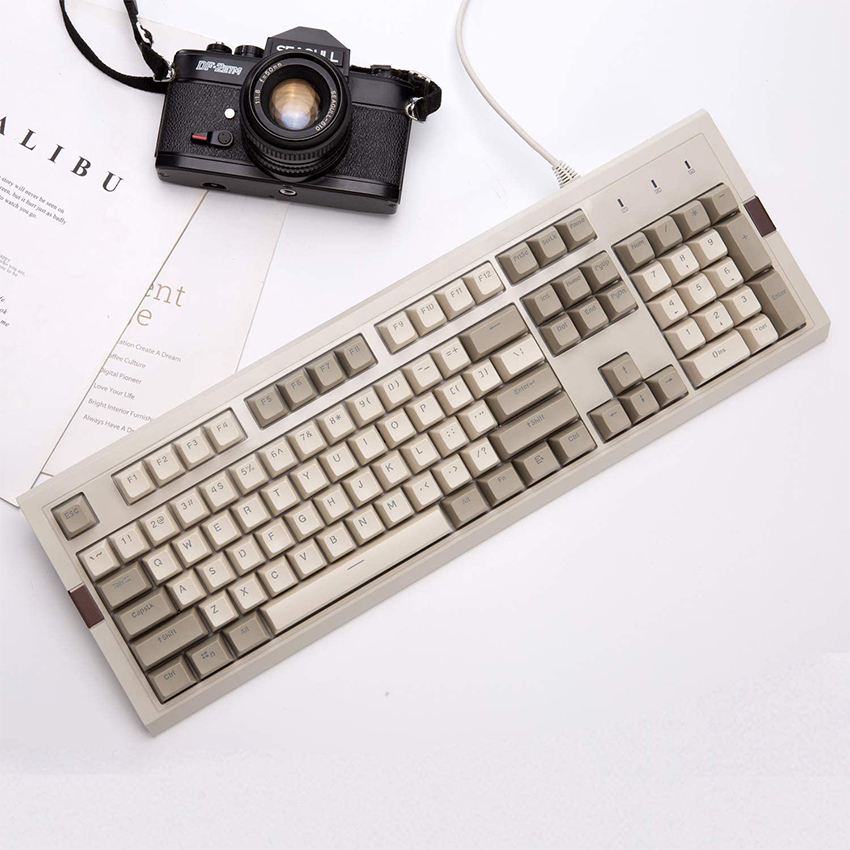 Bàn phím Ajazz AK510 Blue switch (USB/RGB led/Ajazz switch/PBT/màu trắng xám)