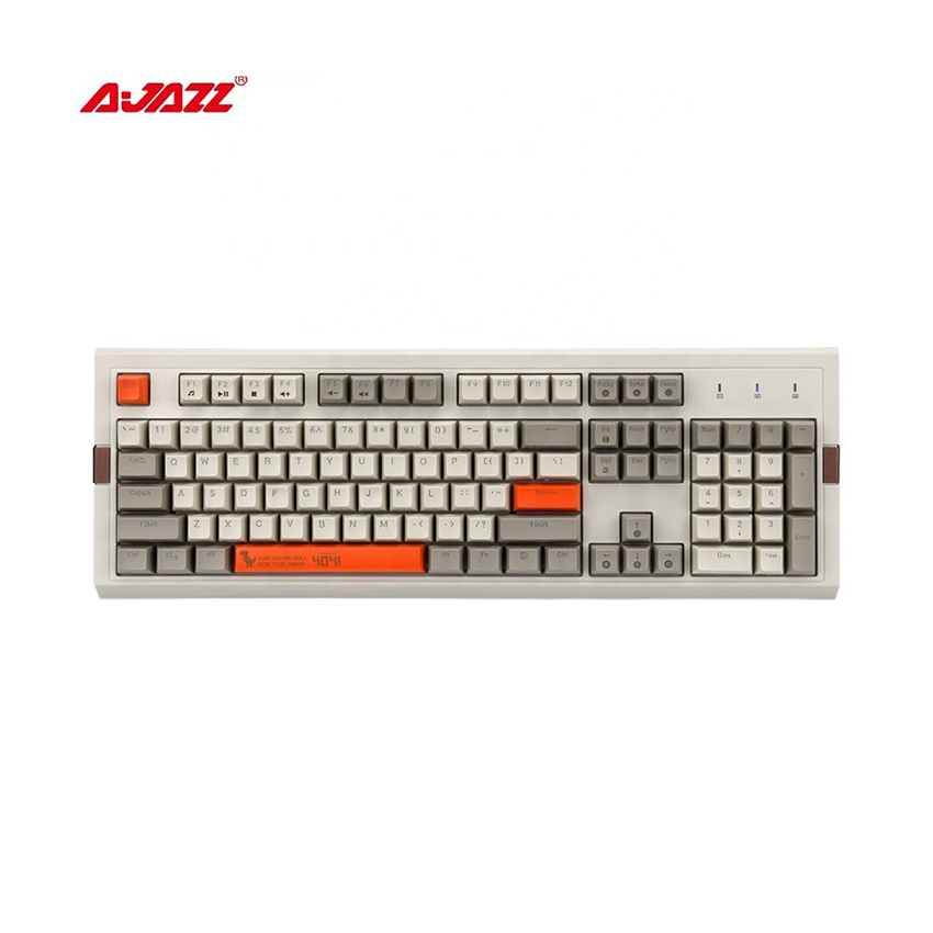 Bàn phím Ajazz AK510 Brown switch (USB/RGB led/Ajazz switch/PBT/màu trắng xám)