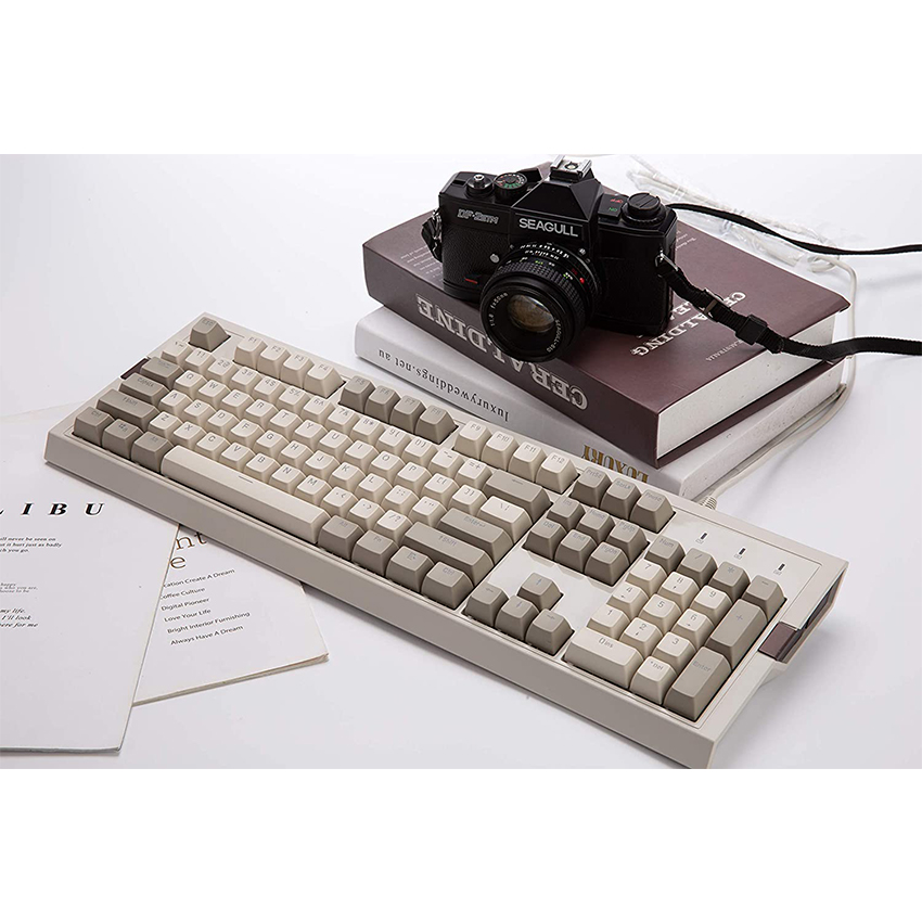 Bàn phím Ajazz AK510 Brown switch (USB/RGB led/Ajazz switch/PBT/màu trắng xám)