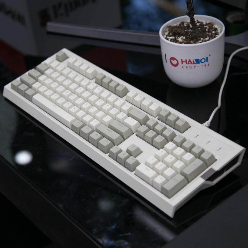 Bàn phím Ajazz AK510 Brown switch (USB/RGB led/Ajazz switch/PBT/màu trắng xám)