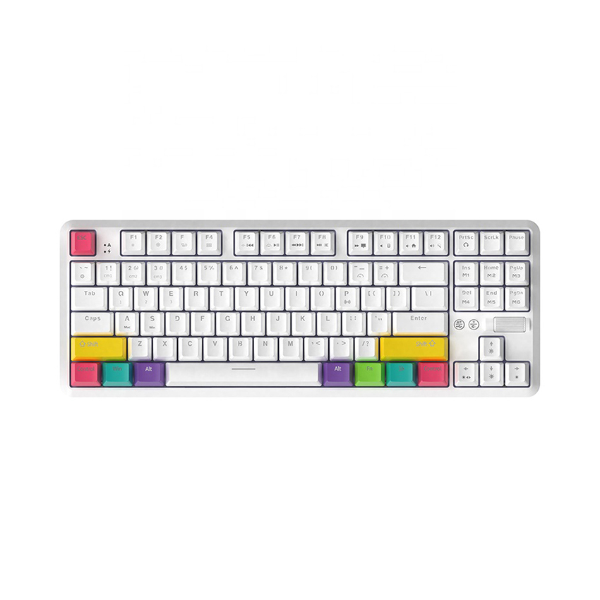 Bàn phím Ajazz K870T Blue switch (USB/RGB led/ Huano switch/màu trắng)