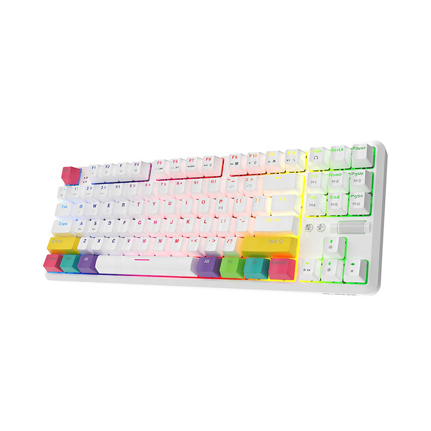 Bàn phím Ajazz K870T Blue switch (USB/RGB led/ Huano switch/màu trắng)